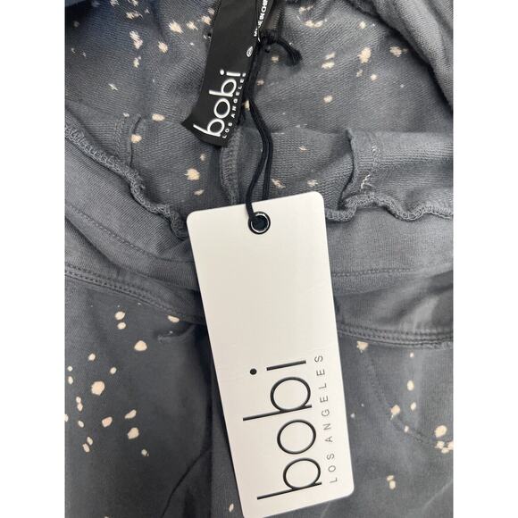 Bobi LA Legging Pant Drawstring Pull On Gray w/ Pinkish Paint Splatter Detail XS - Picture 10 of 13